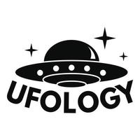 Ufology logo, simple style vector