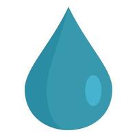 Water drop icon, flat style vector