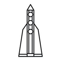 Rocket icon, outline style vector