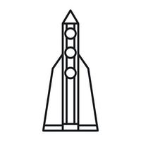 Rocket icon, outline style vector