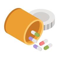 icono de diseño moderno de pastillas vector