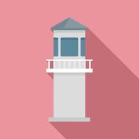 Prison guard tower icon, flat style vector