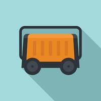 Portable generator icon, flat style vector