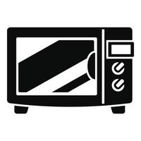 Steel microwave icon, simple style vector