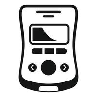 Diabetes glucometer icon, simple style vector