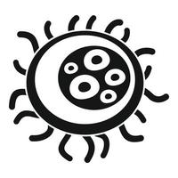 Bacteria icon, simple style vector