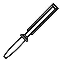 Chisel equipment icon, outline style vector