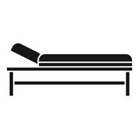 Hospital bed icon, simple style vector