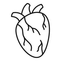 Cardiac human heart icon, outline style vector