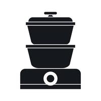 Steamer icon, simple style vector