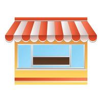 Public street shop icon, cartoon style vector