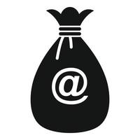 Money bag loan icon, simple style vector