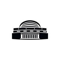 Building with a round roof icon, simple style vector