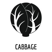 Cabbage icon, simple style. vector