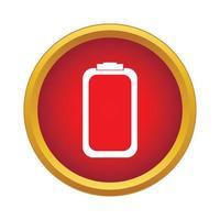 Battery icon, simple style vector