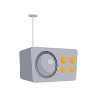 Crey retro style radio receiver icon cartoon style vector