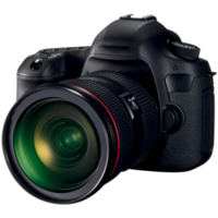 Plain Black DSLR Camera png