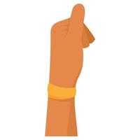 Boy thumb up icon, flat style vector