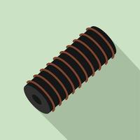 Electric spring coil icon, flat style vector