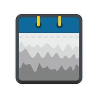 Calendar abstract icon, flat style vector