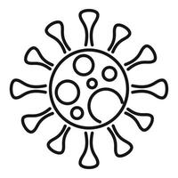 New corona virus icon, outline style vector