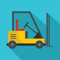 Forklift icon, flat style vector