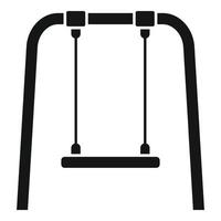 Kid yard swing icon, simple style vector