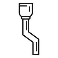 Maintenance gutter icon, outline style vector