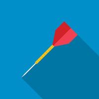 Dart arrow icon, flat style vector