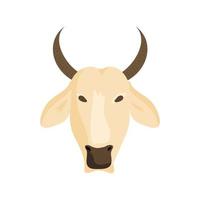 icono de vaca, estilo de dibujos animados vector