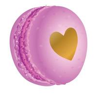 icono de macarons de amor, estilo de dibujos animados vector