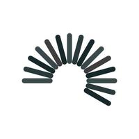 icono de bobina de alambre flexible, tipo plano vector