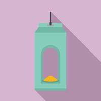 Paper bird feeders icon, flat style vector