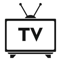 House public tv set icon, simple style vector