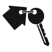 Realtor house key icon, simple style vector