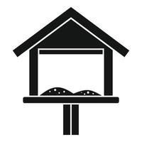 Park bird feeders icon, simple style vector