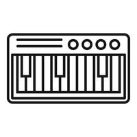 Electric piano icon, outline style vector