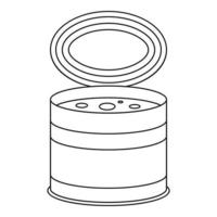 Tomato tin can icon, outline style vector