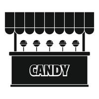 Candy selling icon, simple style. vector