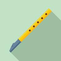 Classic flute icon, flat style vector