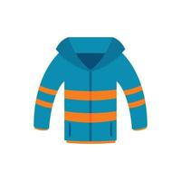 icono de chaqueta de invierno, estilo plano vector