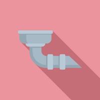 Drain gutter icon, flat style vector