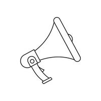 Loudspeaker icon in outline style vector