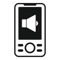 Music player icon, simple style vector