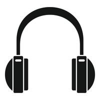 Studio headphones icon, simple style vector