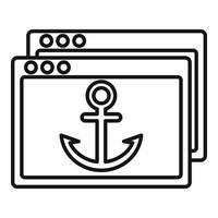 Anchor links strategy icon, outline style vector