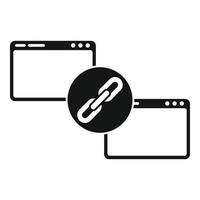 Backlink strategy advertising icon, simple style vector