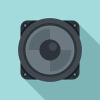 icono de altavoz de música de coche, estilo plano vector