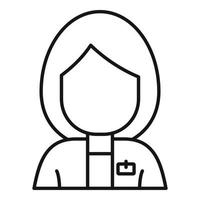 Product manager woman icon, outline style vector