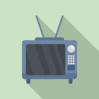 Pr tv set icon, flat style vector